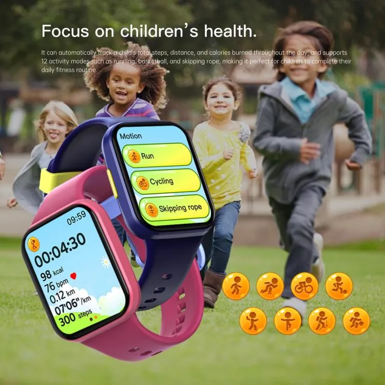 Wish 6 1.69 inch TFT Color Screen IP68 Waterproof Children Companion Smart Watch(Purple)
