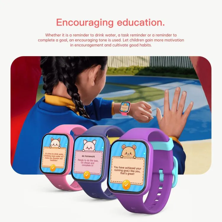 Wish 6 1.69 inch TFT Color Screen IP68 Waterproof Children Companion Smart Watch(Purple)