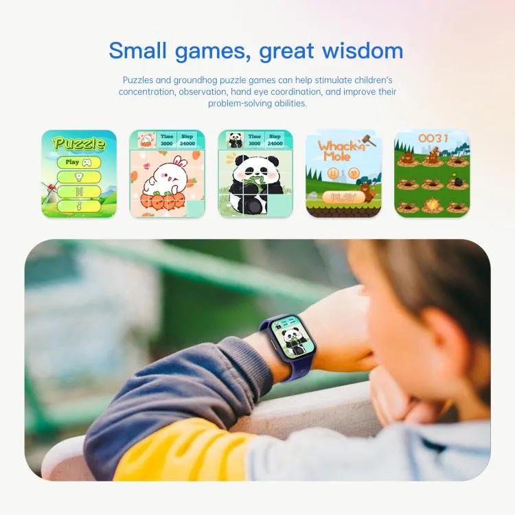 Wish 6 1.69 inch TFT Color Screen IP68 Waterproof Children Companion Smart Watch(Purple)