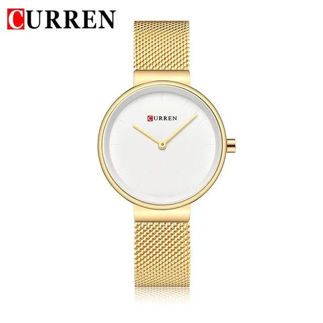 Women's Casual  Stainless Steel Watch With Knitted Bracelet Excellent Background Unique Design Perfect For Her