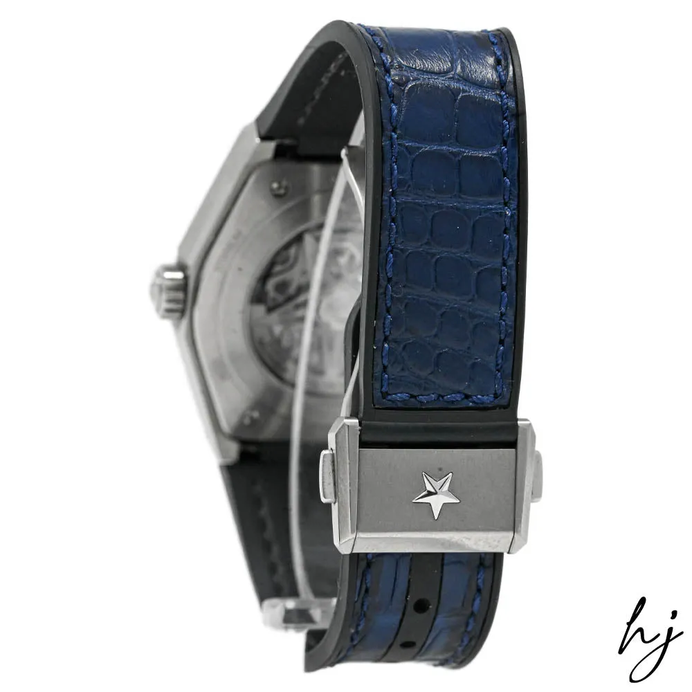 Zenith Men's Defy Classic Brushed Titanium 41mm Blue Skeleton Dial Watch Ref# 95.9000.670/78.R584