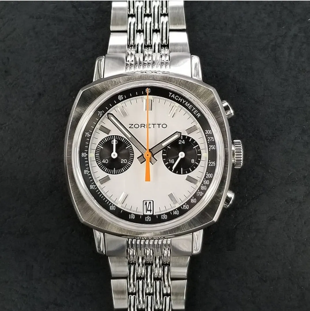 Zoretto Jarama Chronograph Watch Silver Date