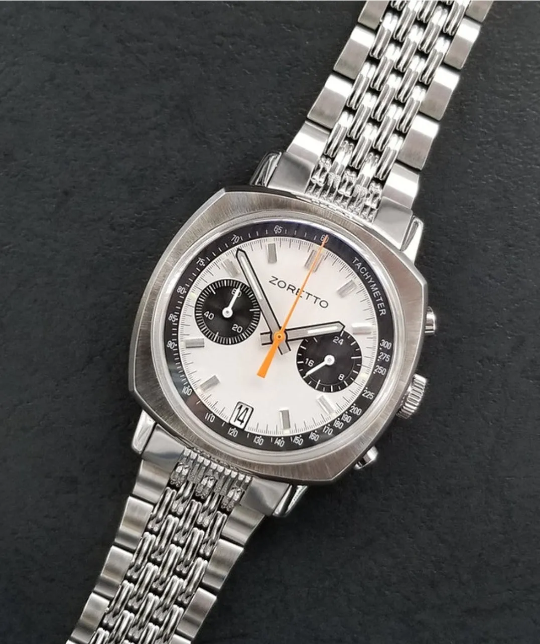 Zoretto Jarama Chronograph Watch Silver Date